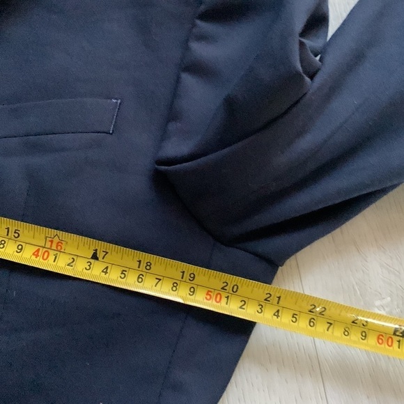 Perry Ellis portfolio‎ slim fit blazer jacket 40R navy blue sport two buttons - Picture 7 of 14